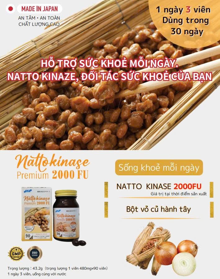 Thực phẩm phòng đột quỵ Nattokinase Premium-nhật bản