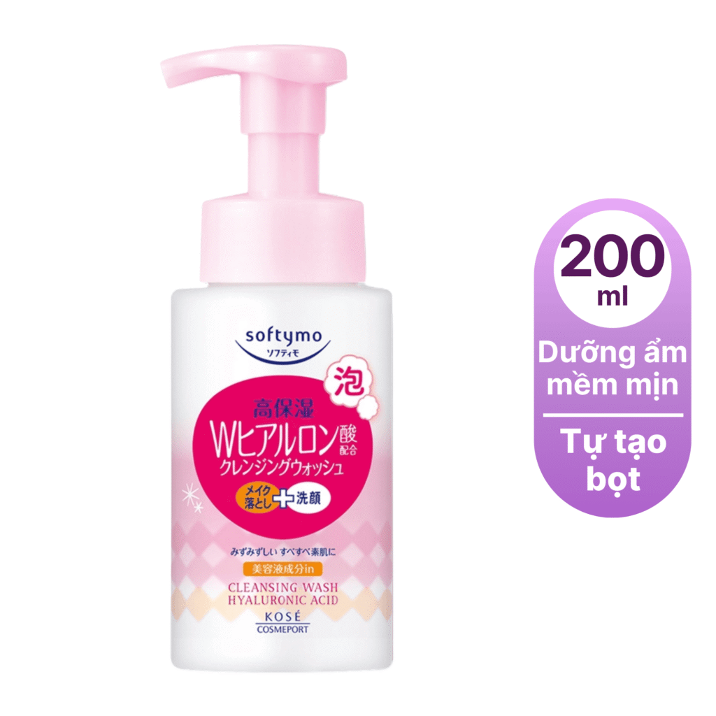 Sữa rửa mặt & tẩy trang tạo bọt dưỡng ẩm-nhật bản