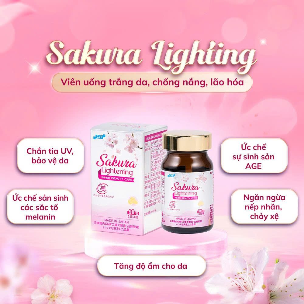 Combo tốt cho da Collagen Sakura Lightening-nhật bản