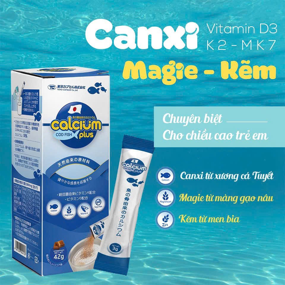Combo Canxi hữu cơ xương cá tuyết dạng bột-nhật bản