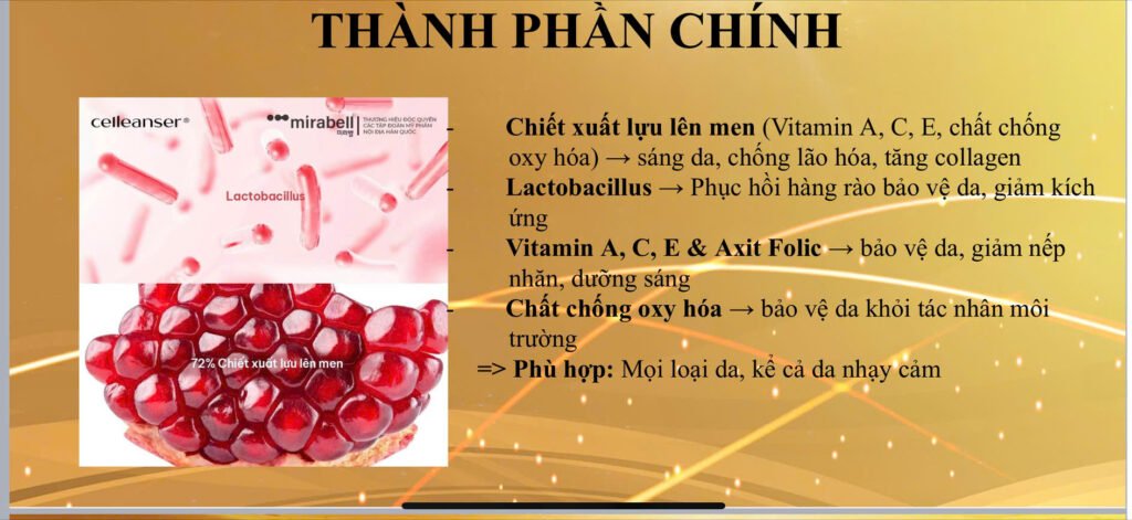 Combo Lựu đỏ rạng rỡ tái tạo da-hàn quốc