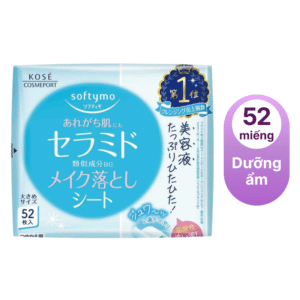 Khăn ướt tẩy trang dưỡng ẩm da bổ sung Ceramide Softymo-nhật bản