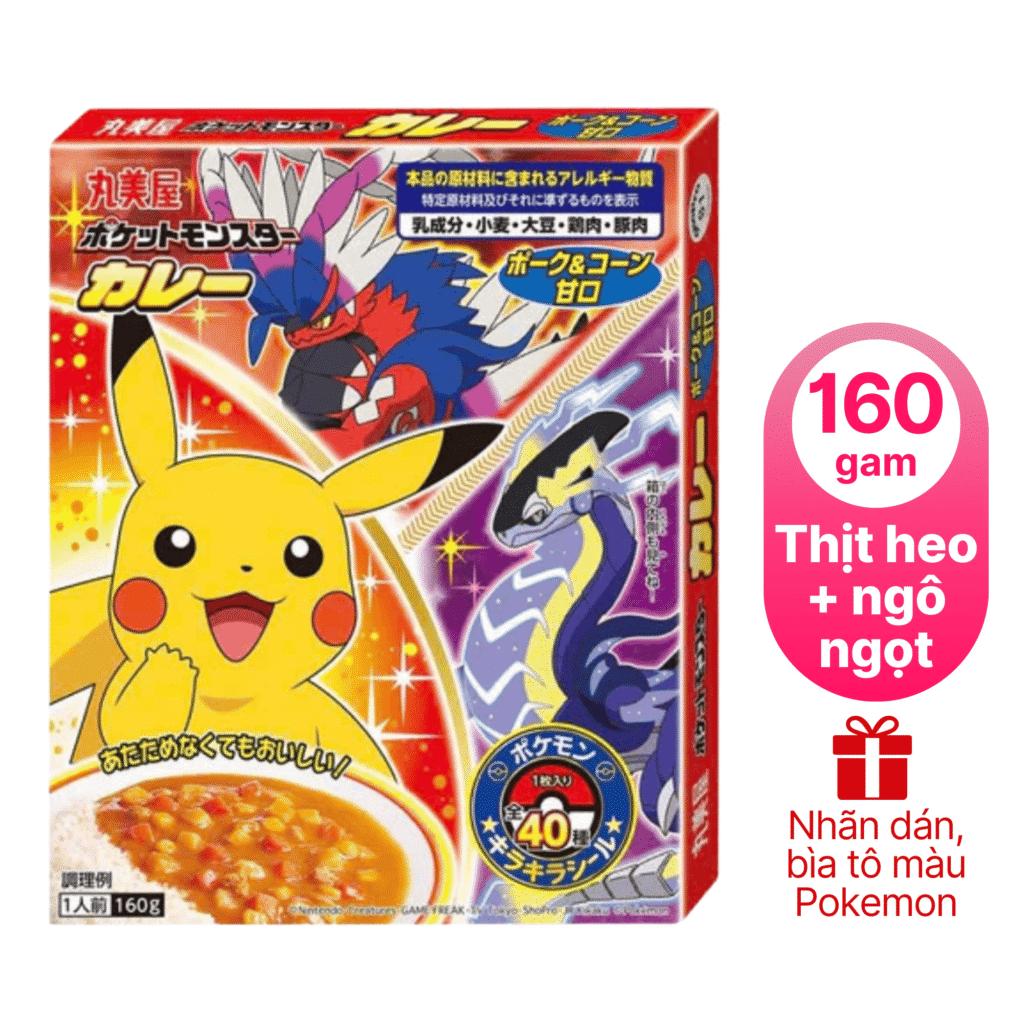Sốt cà ri Marumiya Pokemon Curry thịt lợn & ngô ngọt cho bé-nhật bản
