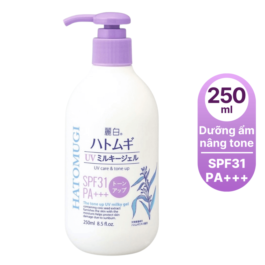 Sữa dưỡng thể nâng tone và dưỡng ẩm da Hatomugi-nhật bản
