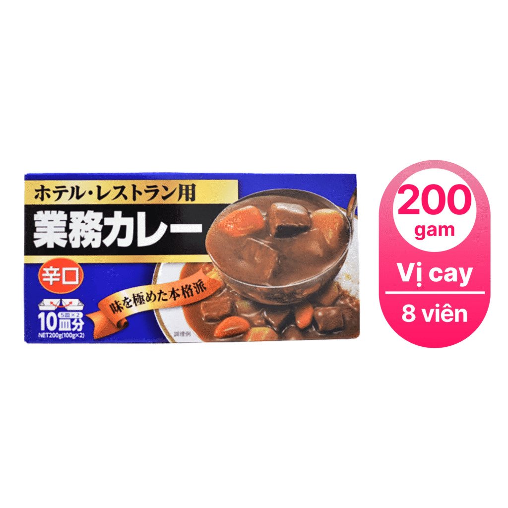 Viên cà ri kiểu Nhật vị cay Kobe Bussan 200g-nhật bản