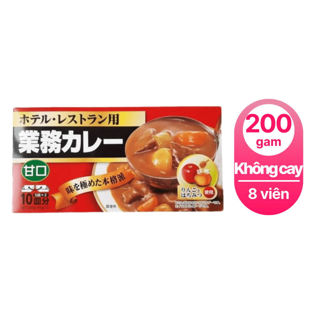 Viên nấu Cà ri kiểu Nhật vị không cay Kobe Bussan 200g-nhật bản