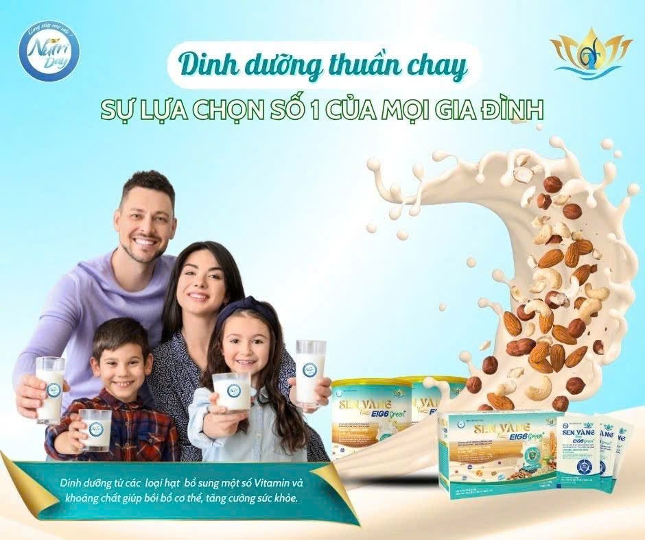 Sữa hạt dinh dưỡng Sen Vàng Premium EIG6 Green+ Lon 900g