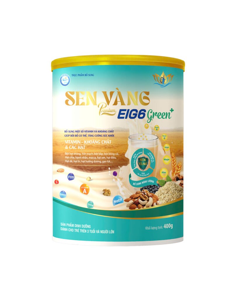 Sữa hạt dinh dưỡng Sen Vàng Premium EIG6 Green+ Lon 900g