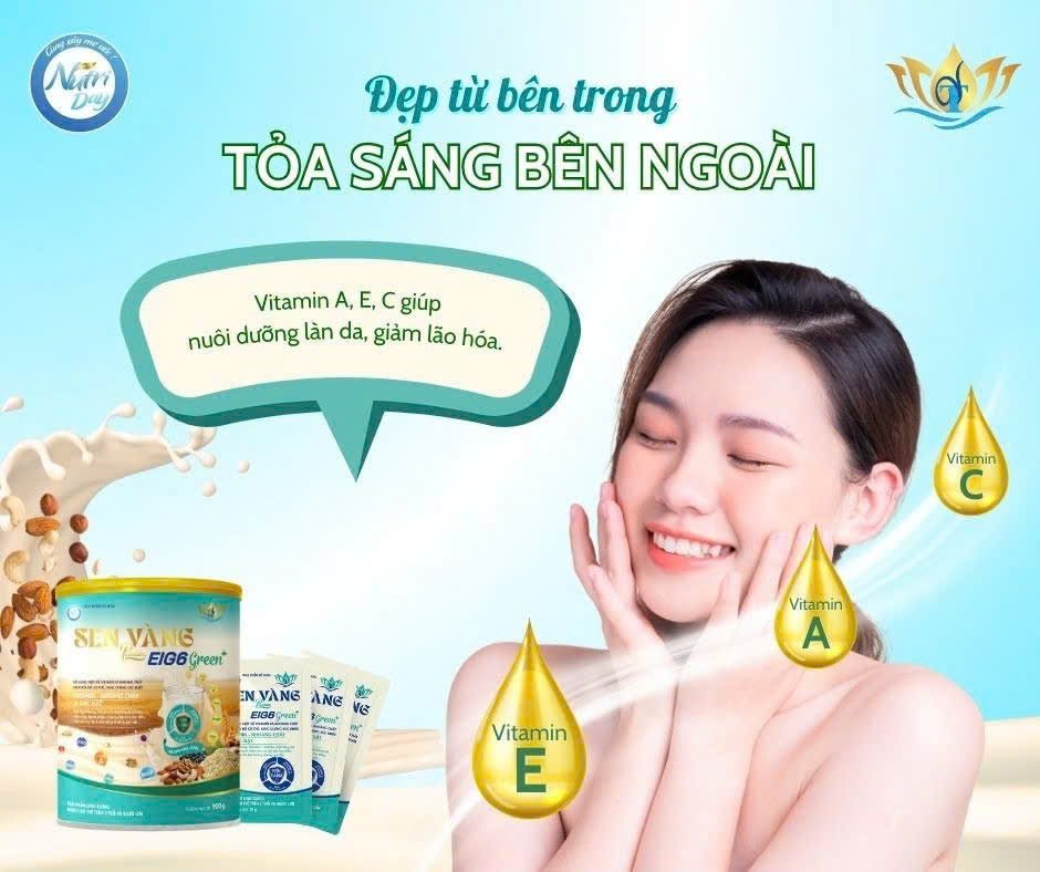 Sữa hạt dinh dưỡng Sen Vàng Premium EIG6 Green+ Lon 900g