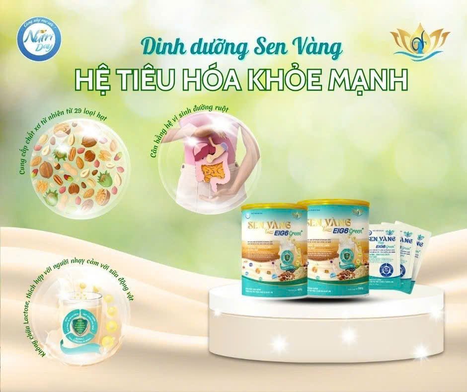 Sữa hạt dinh dưỡng Sen Vàng Premium EIG6 Green+ Lon 900g