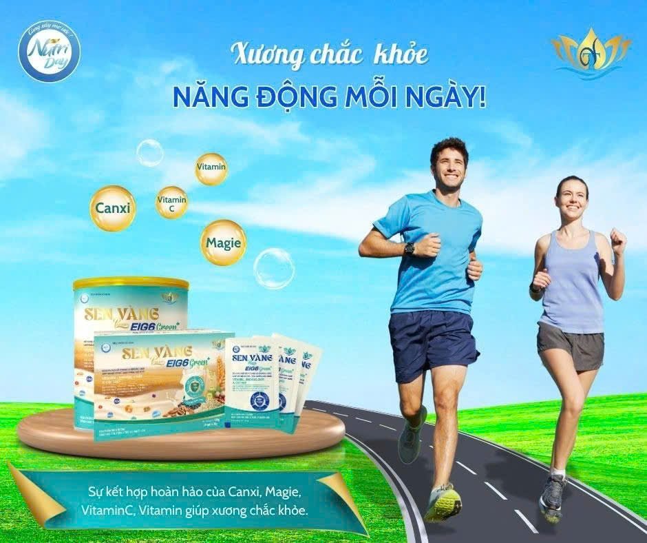 Sữa hạt dinh dưỡng Sen Vàng Premium EIG6 Green+ Lon 900g