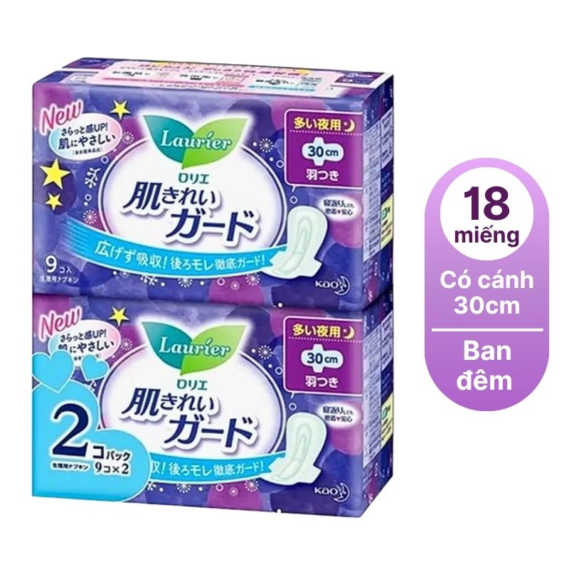 Băng vệ sinh ban đêm có cánh Kao Laurier