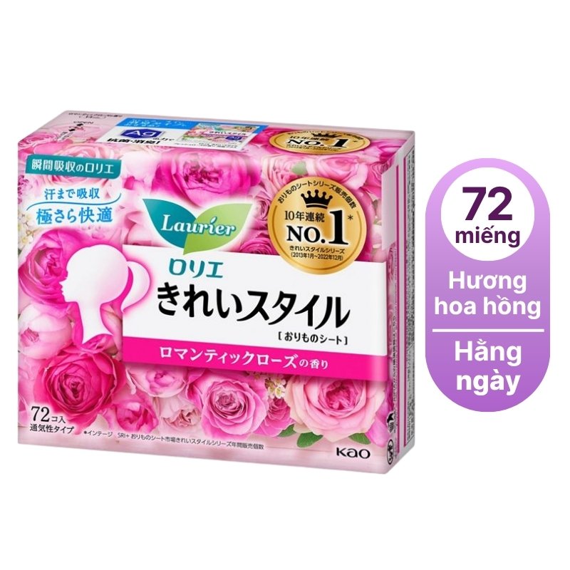 Băng vệ sinh hàng ngày có cánh Kao Laurier hương hoa hồng lãng mạng
