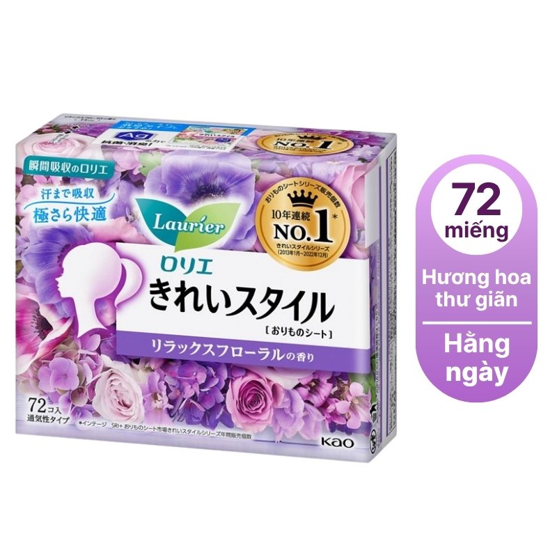 Băng vệ sinh hàng ngày có cánh Kao Laurier hương hoa thư giãn